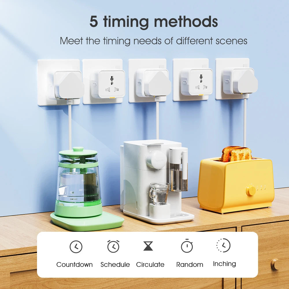 2-Tuya Smart Home Wireless WIFI Plug Socket UK EU US Universal 16A Travel Universal Conversion Socket Outlet Power Monitor Timer