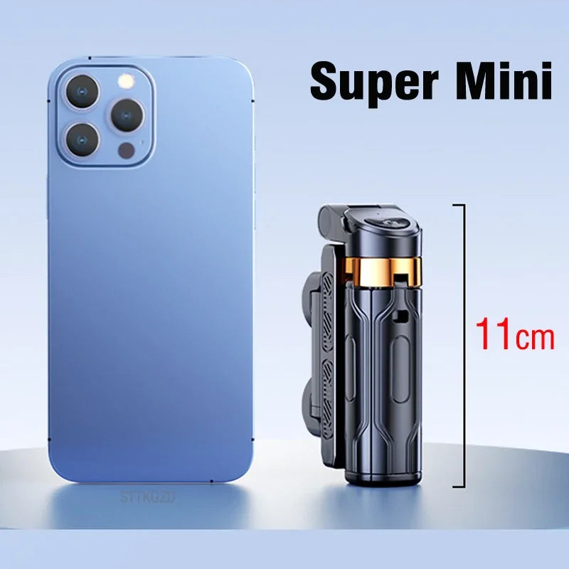 4-Super Mini Selfie Stick Portable Phone Holder Shooting Aid Versatile Integrated Design Bluetooth Remote For Live Broadcas