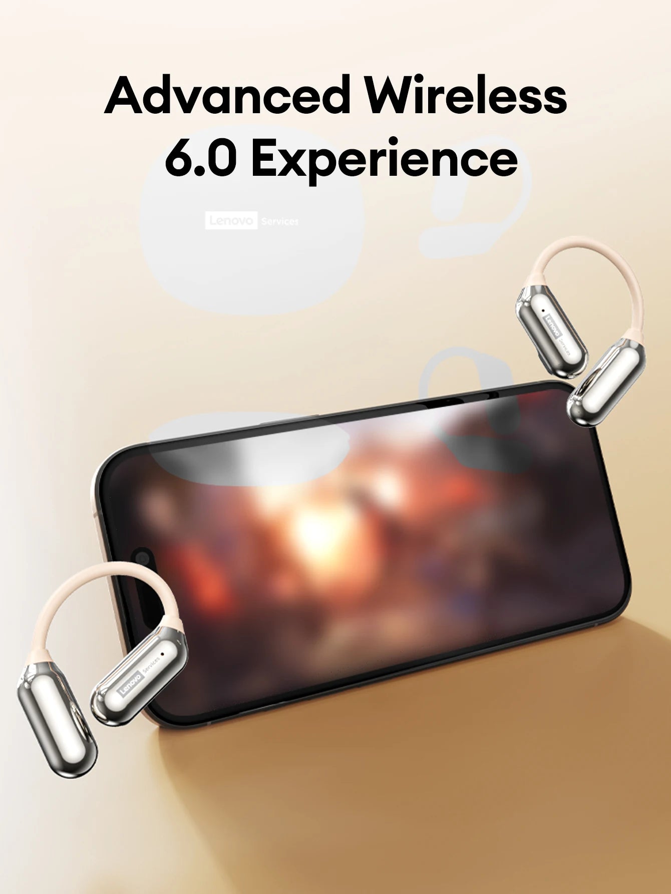 Lenovo LE503 OWS Bone Conduction Wireless 6.0 Bluetooth Headphones HD Stereo Music Game Earphones Noise Cancelling Sport Earbuds