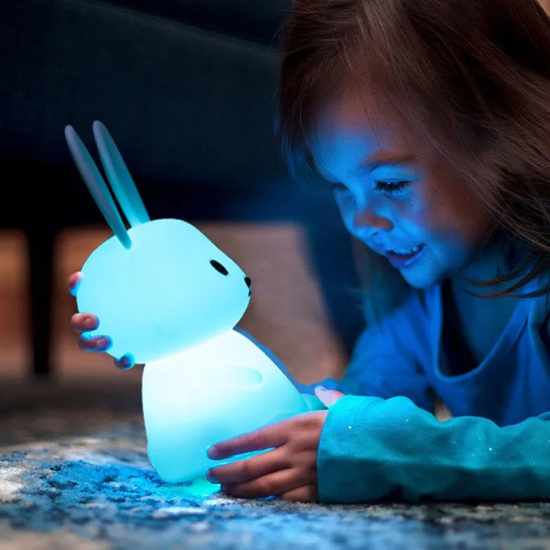 LED Night Light – Silicone Rabbit Touch Sensor Lamp