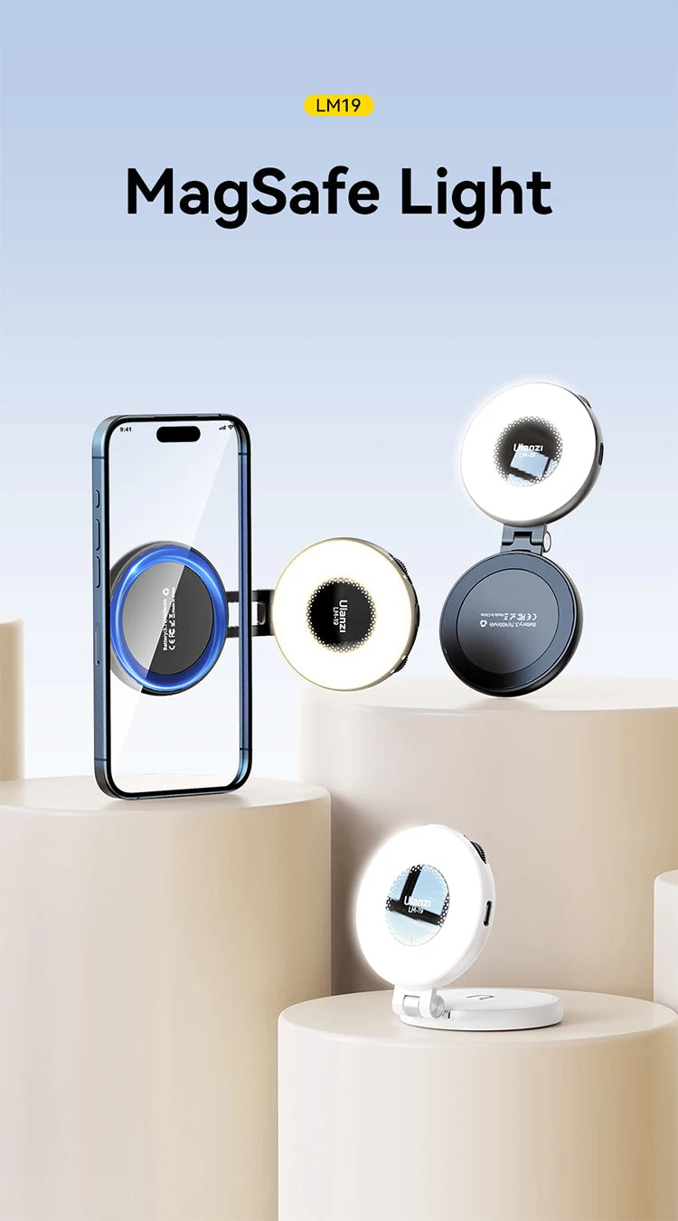 Ulanzi MA35 Selfie HandGrip Booster Bluetooth Shutter for iPhone 16 15 Android phone Photo Stabilizer Cold Shoe 1/4" Screw Mount