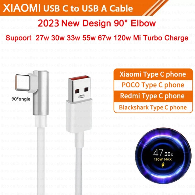 Xiaomi Original 6A Usb Type C Cable Charger 120w Turbo Tipo Fast Charging usbc For Mi 13 12 11 9 Poco Redmi Note 10 Pro K30S Cab