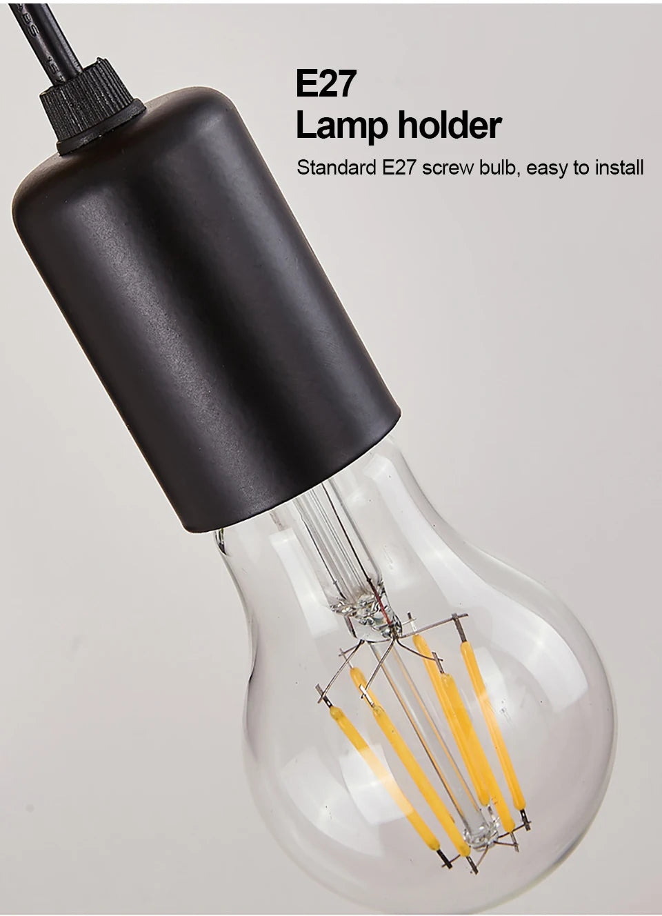 Retro Wood Wall Lamp Vintage Sconce (E27)