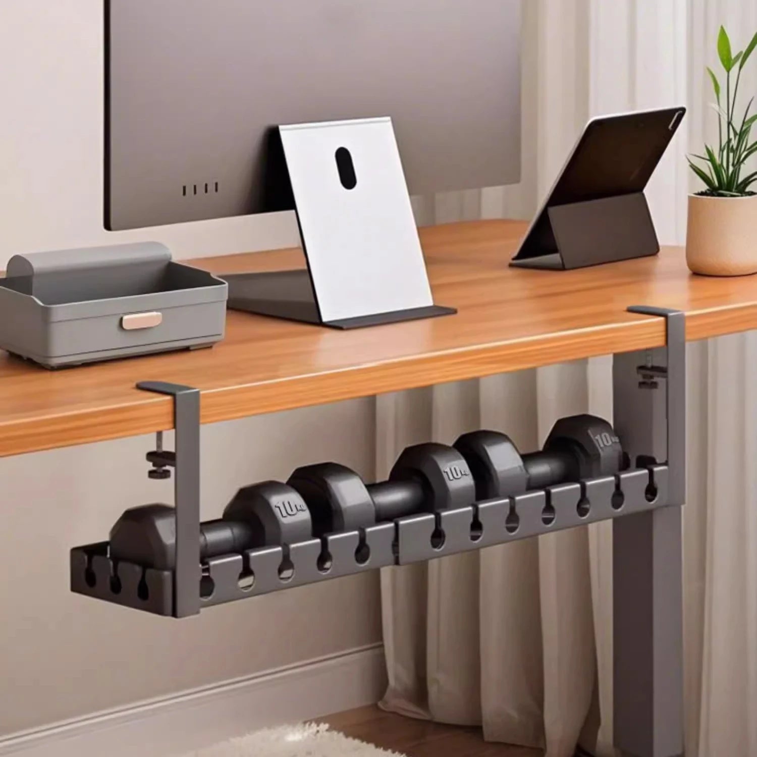 Under Table Storage Rack Metal Cable Management Tray For Home Office Kitchen Desk Wire Organizers Storage Accessories