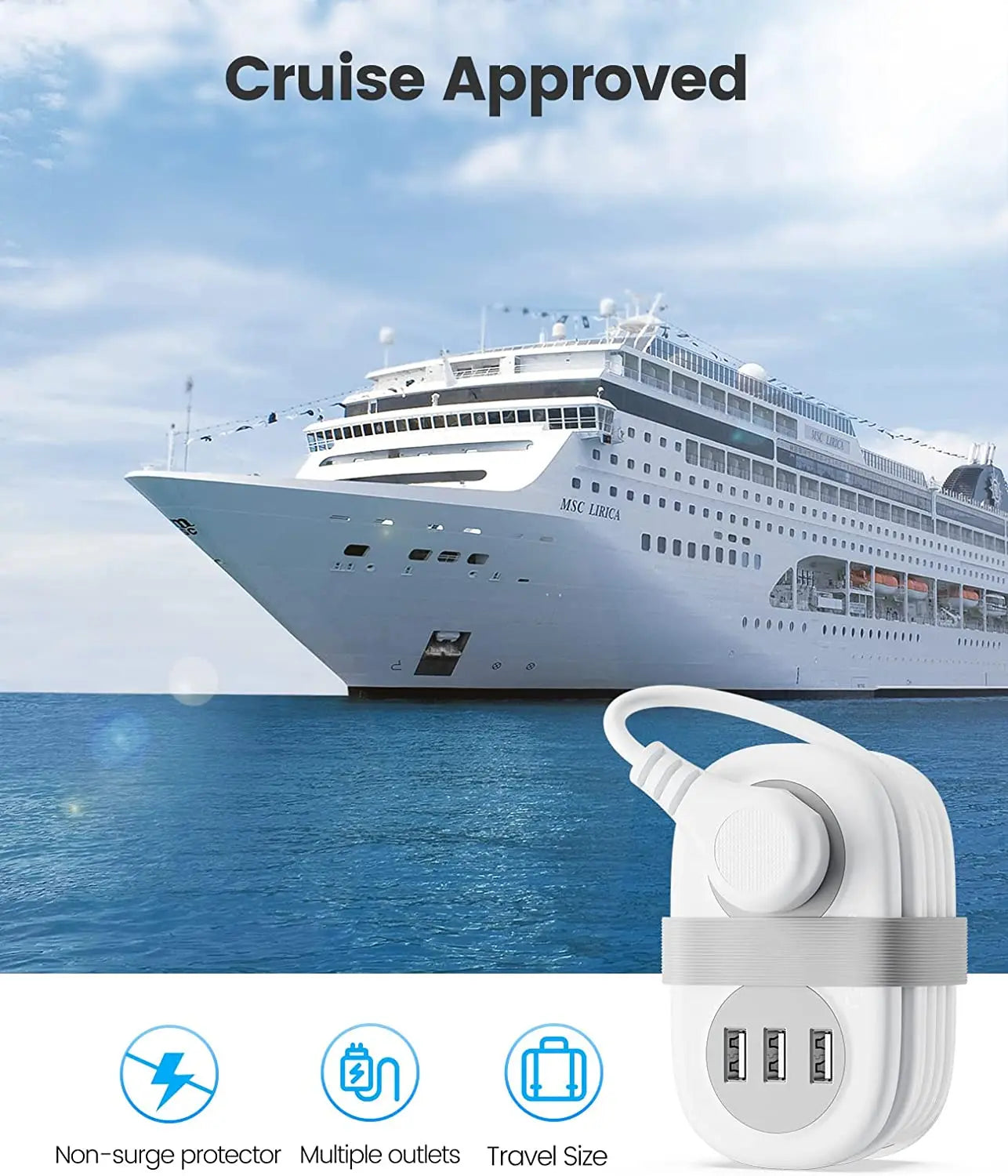 ORICO Power Strip AC Outlets Multitap Socket Extension Cord Electrical Power Strip With USB Type C PD Fast Charging Network Filt