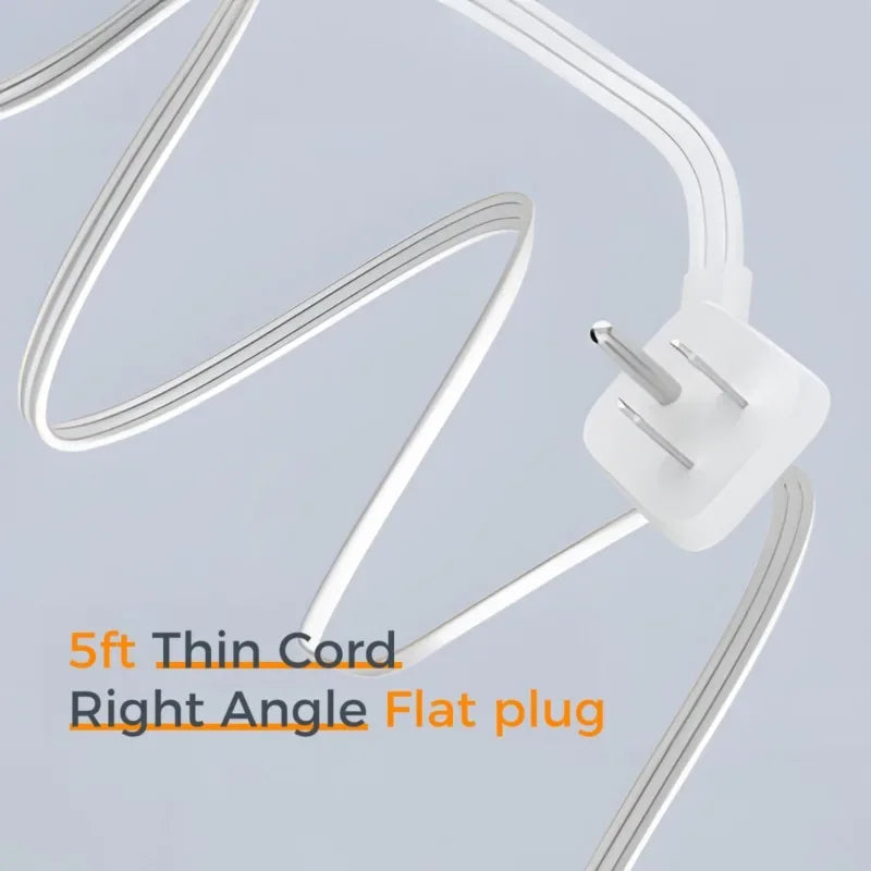1-TESSAN Electrical Extension Flat Plug Type C Multi-Plug Strap Multi-Plug Connector with 8 AC Outlets and 3 USB Ports (1 Type C)