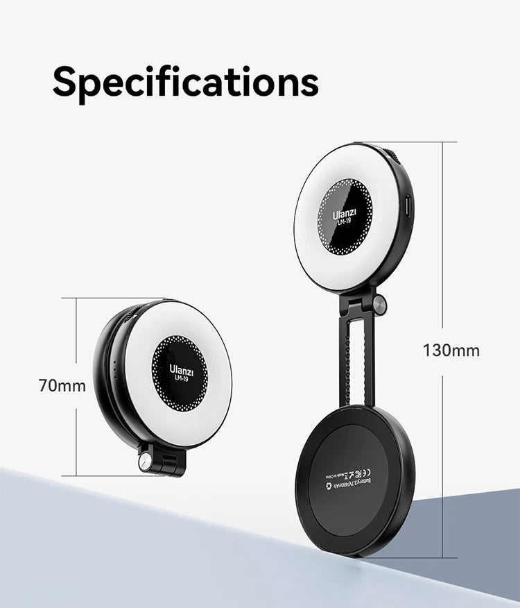 Ulanzi MA35 Selfie HandGrip Booster Bluetooth Shutter for iPhone 16 15 Android phone Photo Stabilizer Cold Shoe 1/4" Screw Mount