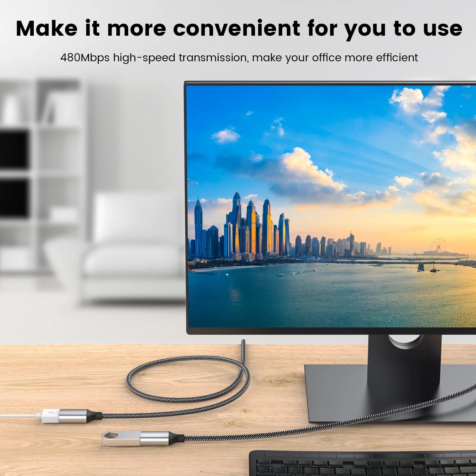 4-USB to 3 USB 2.0 HUB Dual 4Port Multi Splitter Adapter OTG for PC Laptop Surface Computer Accessories USB A Extension Power Data