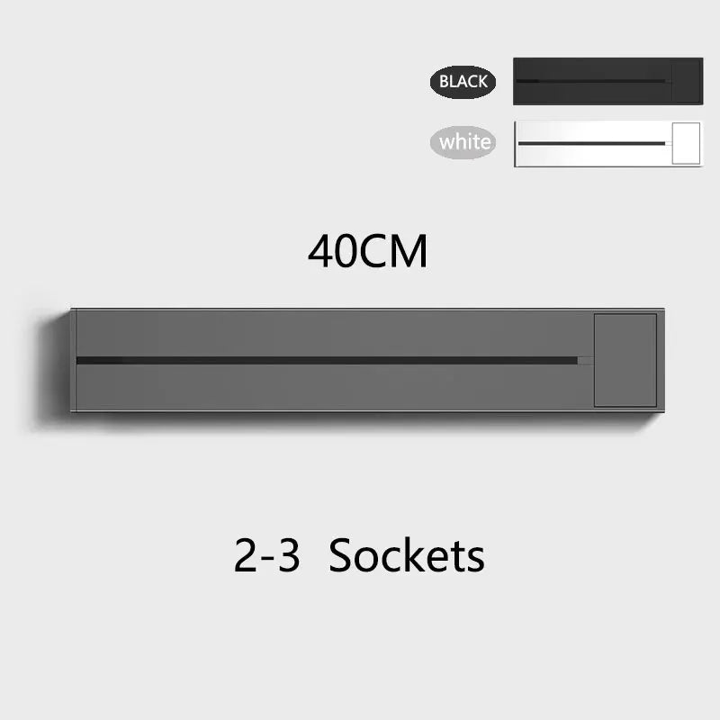 1-Track Socket Wall Power Rail Movable Sockets High End Home Appliance Power 8000W EU US UK Standard USB Type c Ports ﻿40cm 50cm
