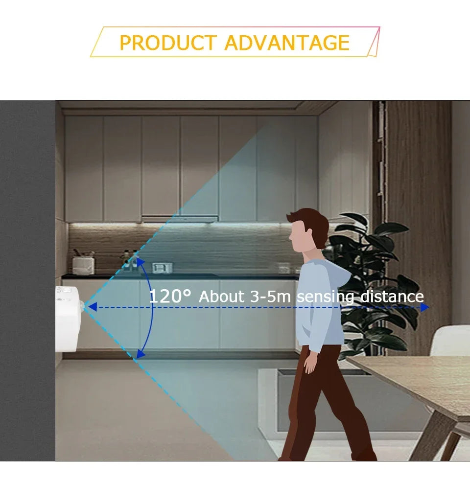 Motion Sensor EU/US Socket Plug-in LED Night Light 220V/110V Human Infrared Induction Lamp