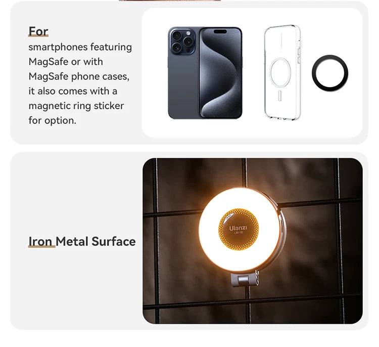 Ulanzi MA35 Selfie HandGrip Booster Bluetooth Shutter for iPhone 16 15 Android phone Photo Stabilizer Cold Shoe 1/4" Screw Mount