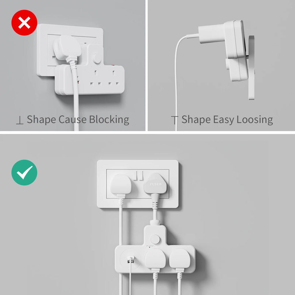Comparison of cable organizers with different shapes on a gray background