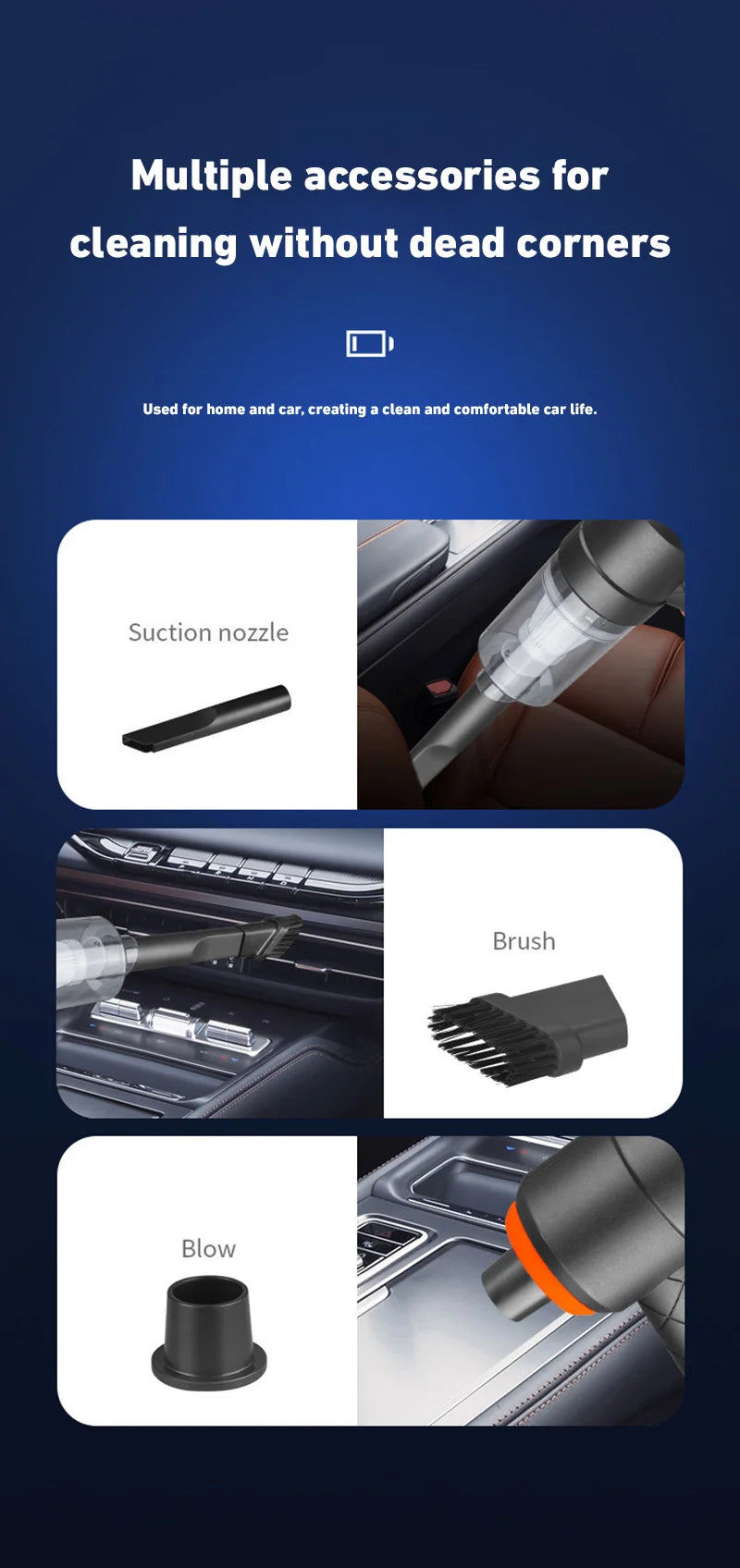 2025 Portable Small Vacuum Cleaner For Multi Purpose Vehicles Small Household Pump Handheld Car Vacuum Cleaner