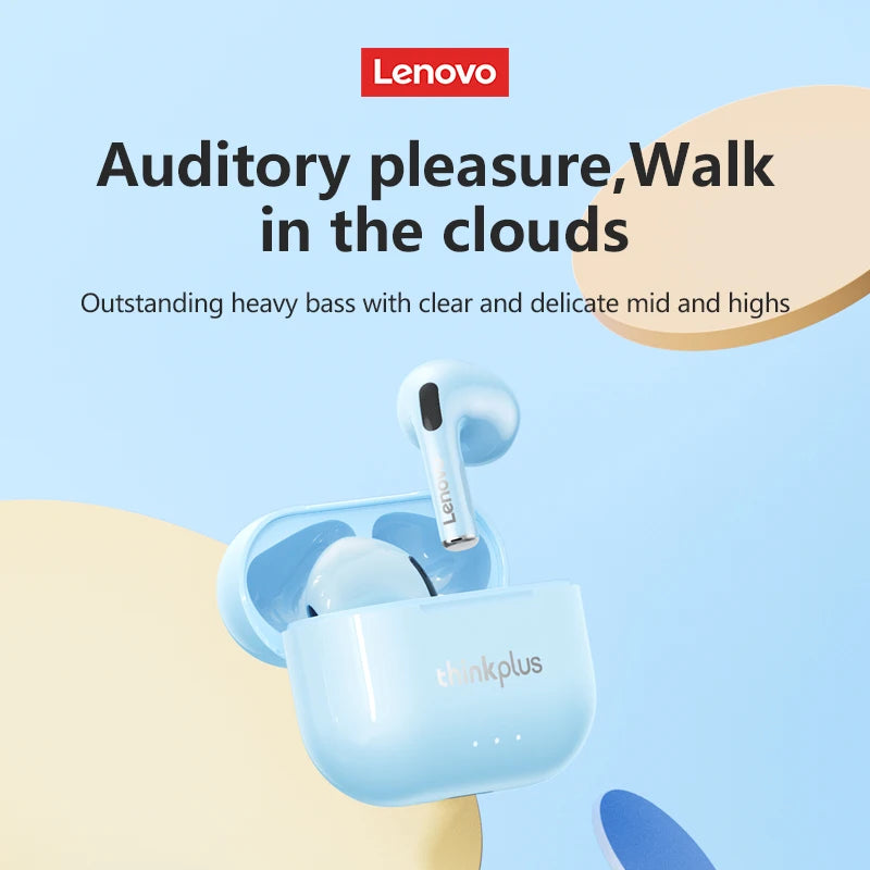 Original Lenovo LP40 Plus Wireless Headphones TWS 5.3 Bluetooth Headset Music Game Earphones Sport Call Noise Reduction Eaubuds