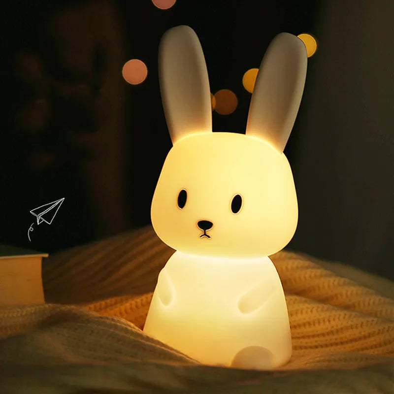 LED Night Light – Silicone Rabbit Touch Sensor Lamp