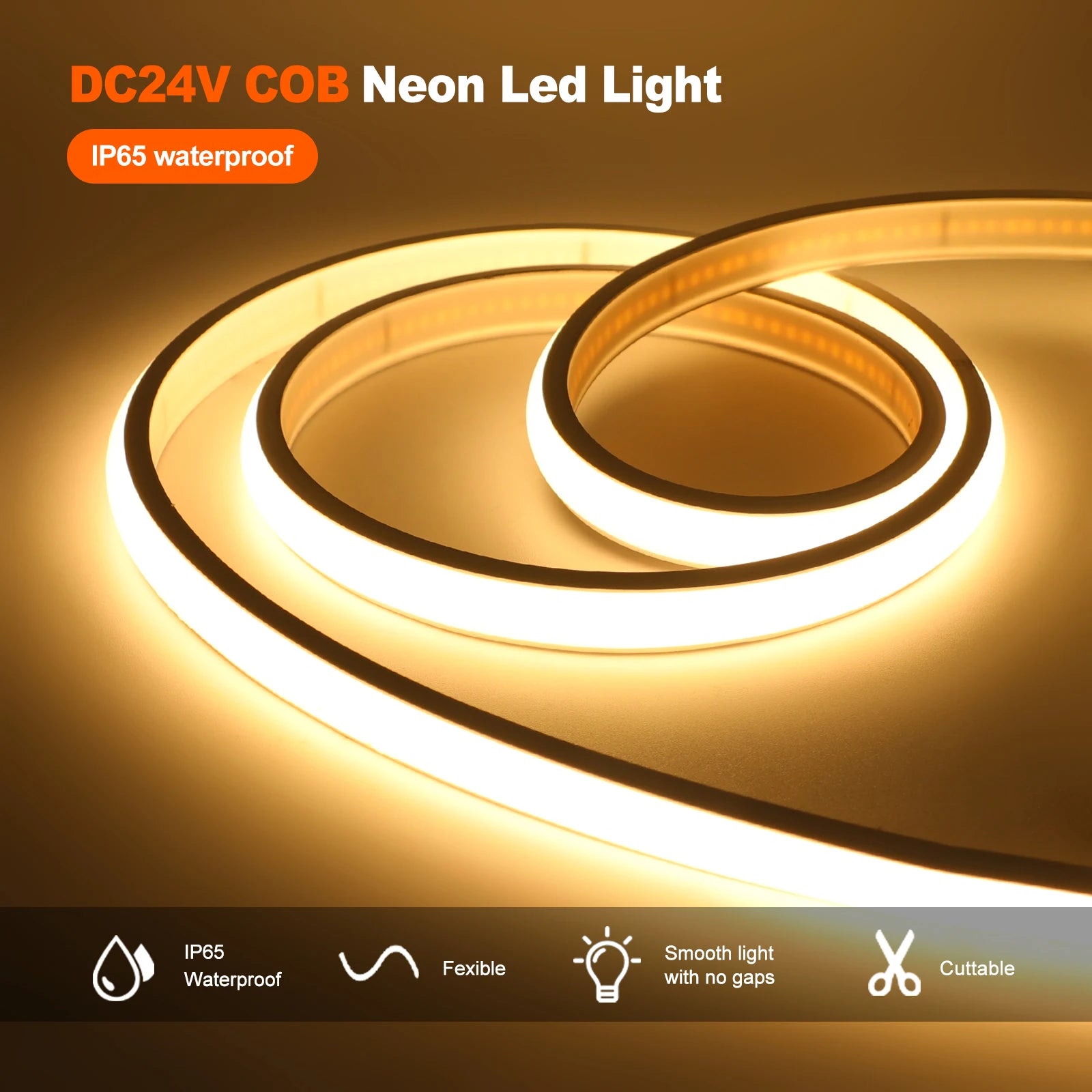 Premium LED COB Light Strip - Touch Dimmer Flexible Lighting Solution