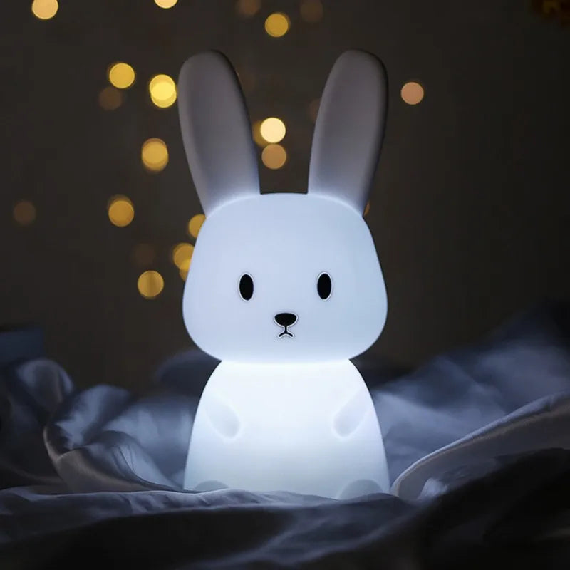 LED Night Light – Silicone Rabbit Touch Sensor Lamp