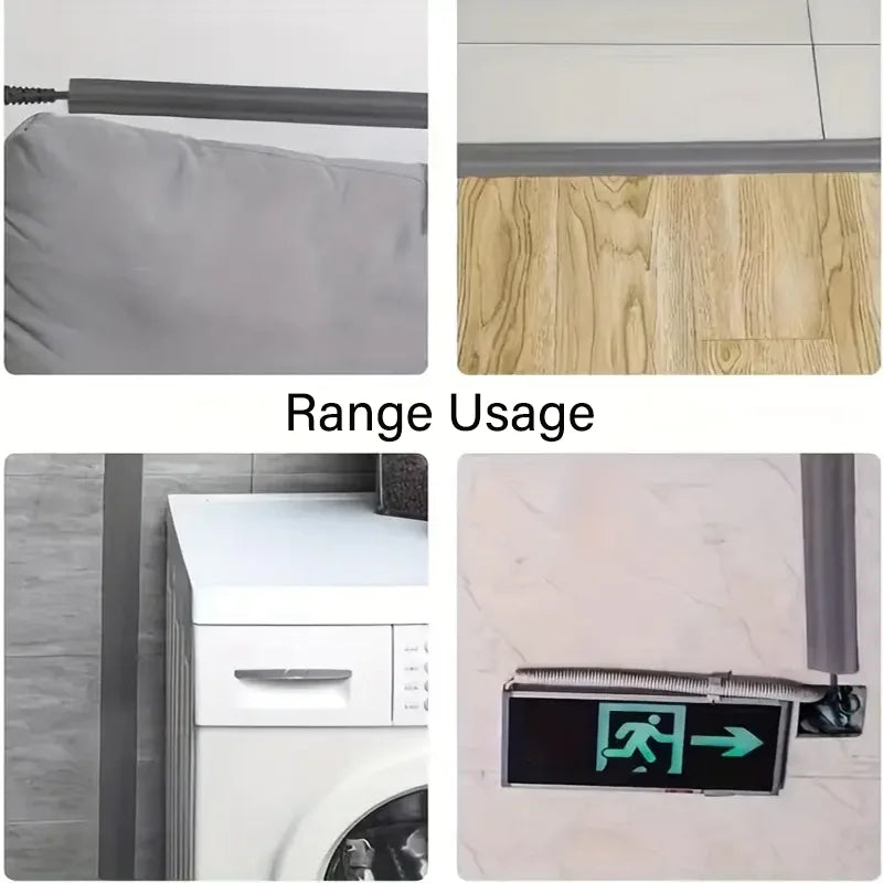 Cable Protector Self-Adhesive PVC Wire Protection Strip Insulation Cord Protection Cover Wear Resistant Prevent Trip Organizers