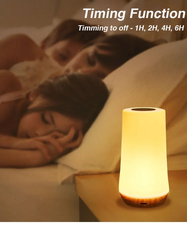 LED Night Light – 13-Color Changing RGB Table Lamp (Touch & Remote)