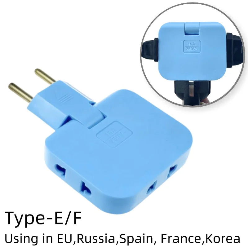 4 in 1 Wall Outlet Extension US Electrical Socket 180 Degree Plug Adapter Mexico Canada Travel Aadapter Portable Power Converter