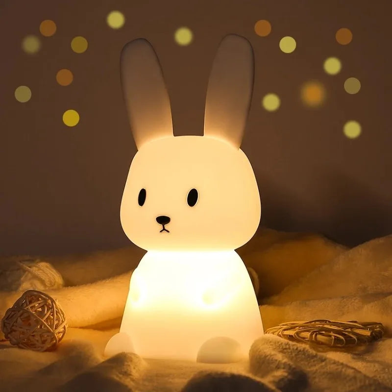 LED Night Light – Silicone Rabbit Touch Sensor Lamp