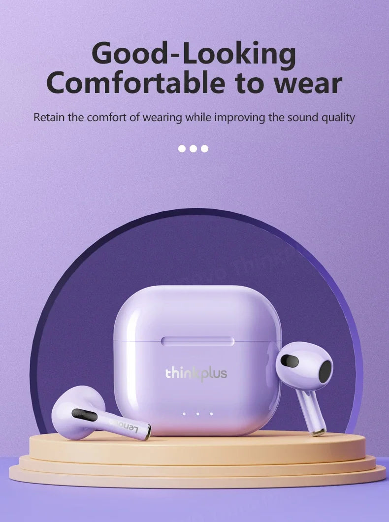 Original Lenovo LP40 Plus Wireless Headphones TWS 5.3 Bluetooth Headset Music Game Earphones Sport Call Noise Reduction Eaubuds