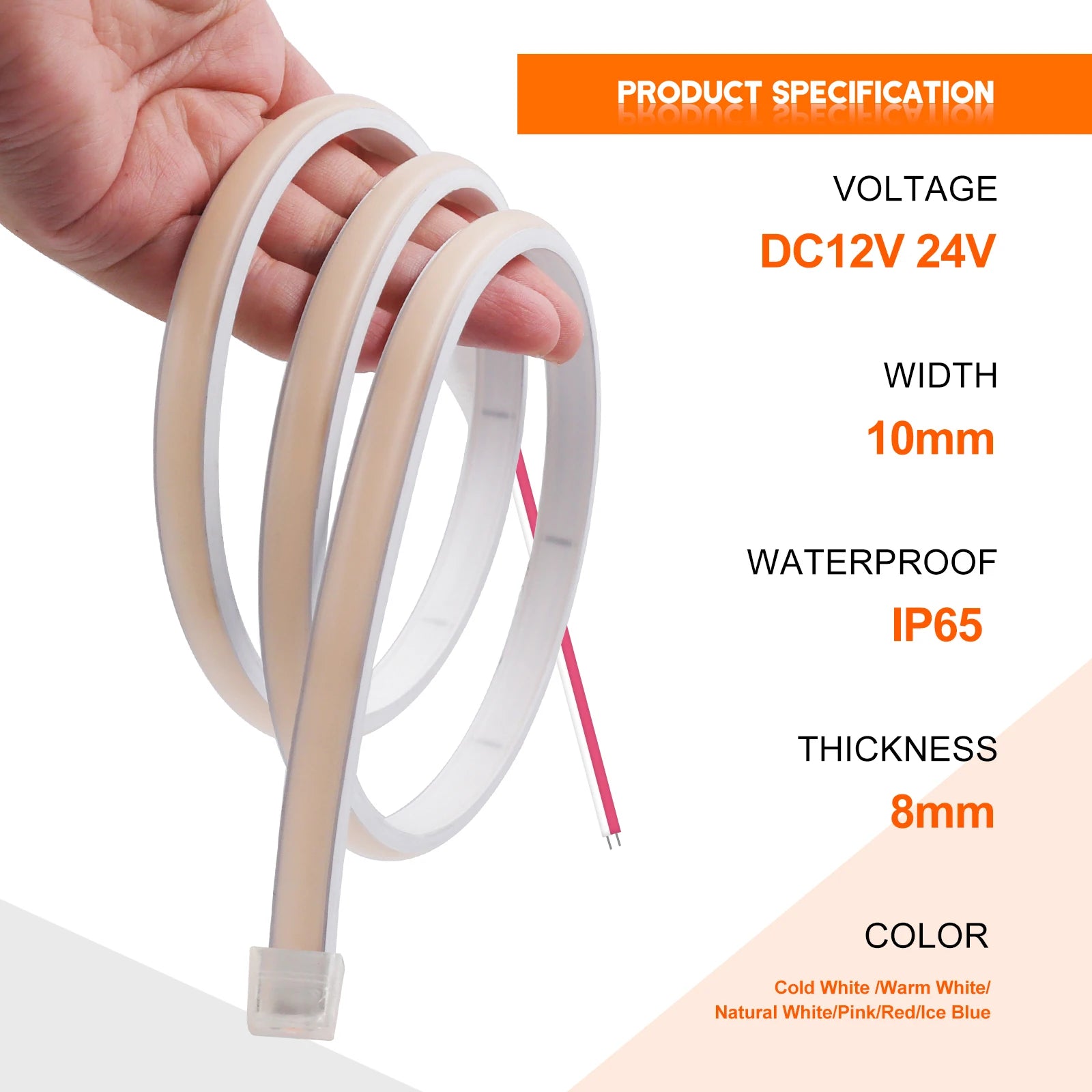 Premium LED COB Light Strip - Touch Dimmer Flexible Lighting Solution