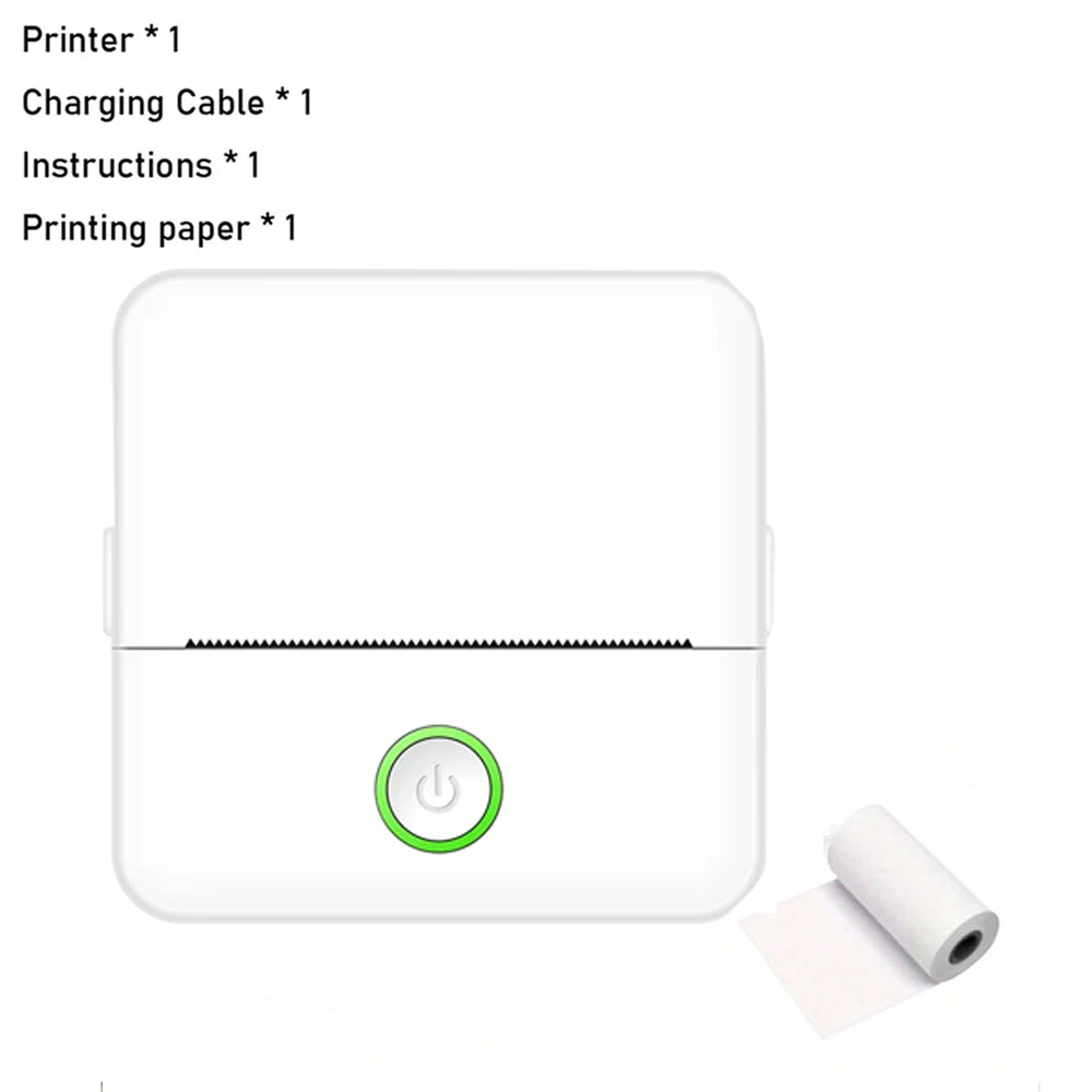 KGG Mini Thermal Printer Bluetooth Wireless Inkless Photo Printing Note Label Sticker Pocket Portable Printer for Home Office.