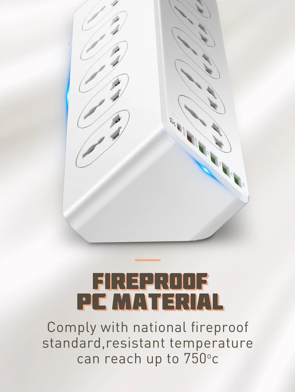 1-LDNIO Multi 10 Outlet Plugs Power Strip Universal Usb Extension Cable Network Filter Surge Protector Socket Charger Adapter