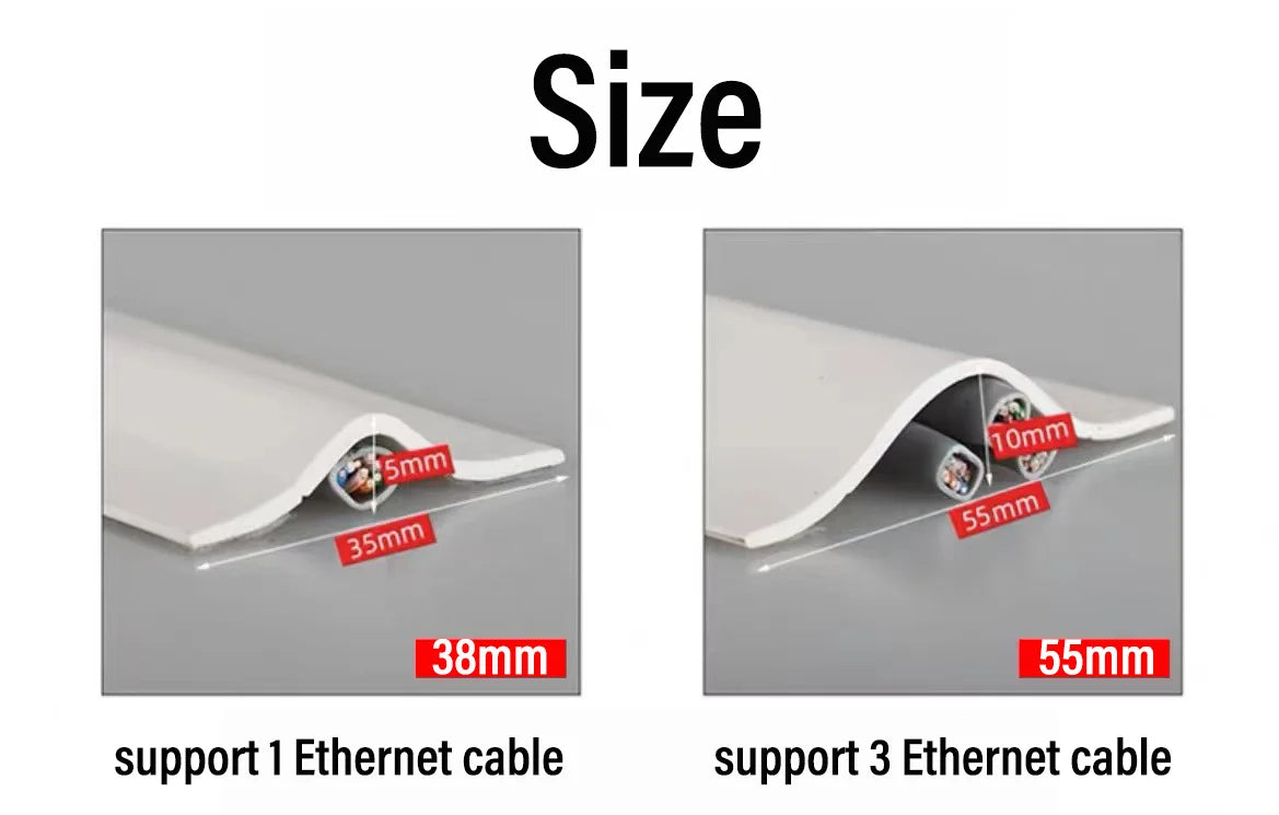 Cable Protector Self-Adhesive PVC Wire Protection Strip Insulation Cord Protection Cover Wear Resistant Prevent Trip Organizers