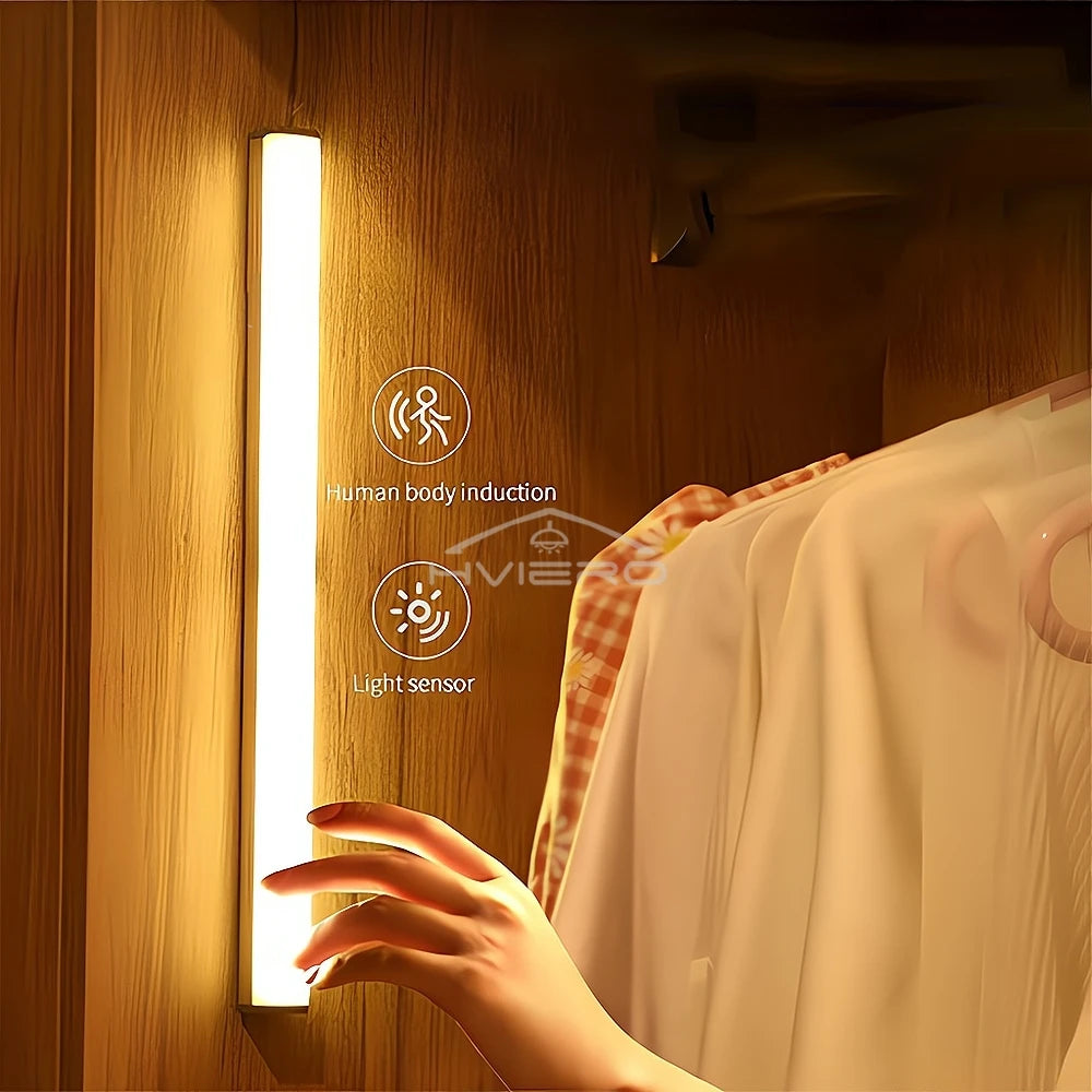 Motion Sensor Night Lights | Wireless LED Lamp | USB Rechargeable, Magnetic for Wardrobe, Room, Closet, Kitchen, Aisle, Tube Detector Bulb