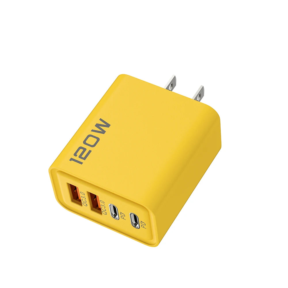 4‑Port USB‑C PD & QC 3.0 Wall Charger – Fast Charging Adapter for iPhone, Samsung