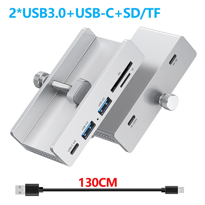 10Gbps HUB USB3.2/3.0/2.0 Splitter Adapter Universal External Multi Clip Dock For iMac Macbook Lenovo Desktop PC Accessories