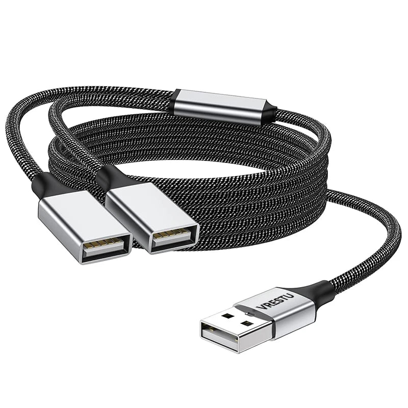 4-USB to 3 USB 2.0 HUB Dual 4Port Multi Splitter Adapter OTG for PC Laptop Surface Computer Accessories USB A Extension Power Data
