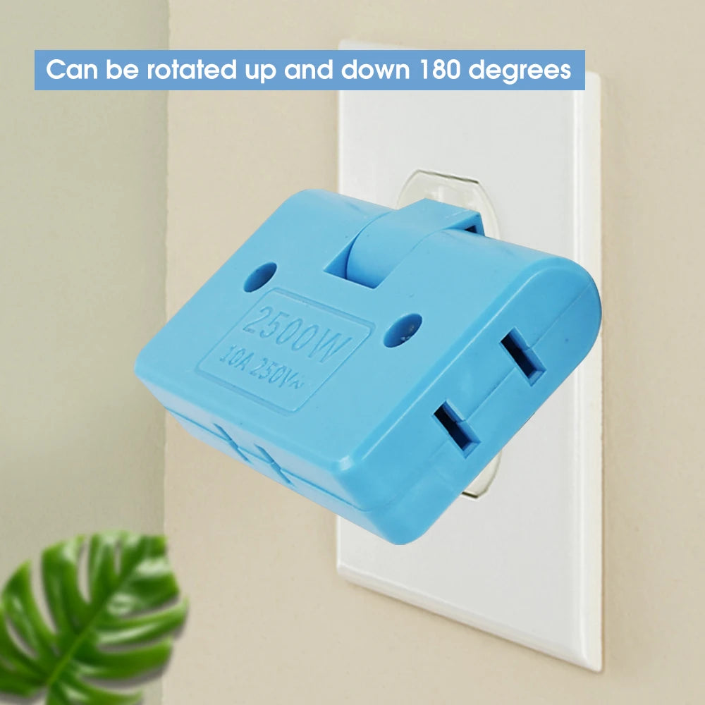 US EU Plug 180 Degree Rotatable Socket Converter 3 in 1 US Extension Plug Multi-Plug Mini Slim Wireless Outlet Adapter Sockets