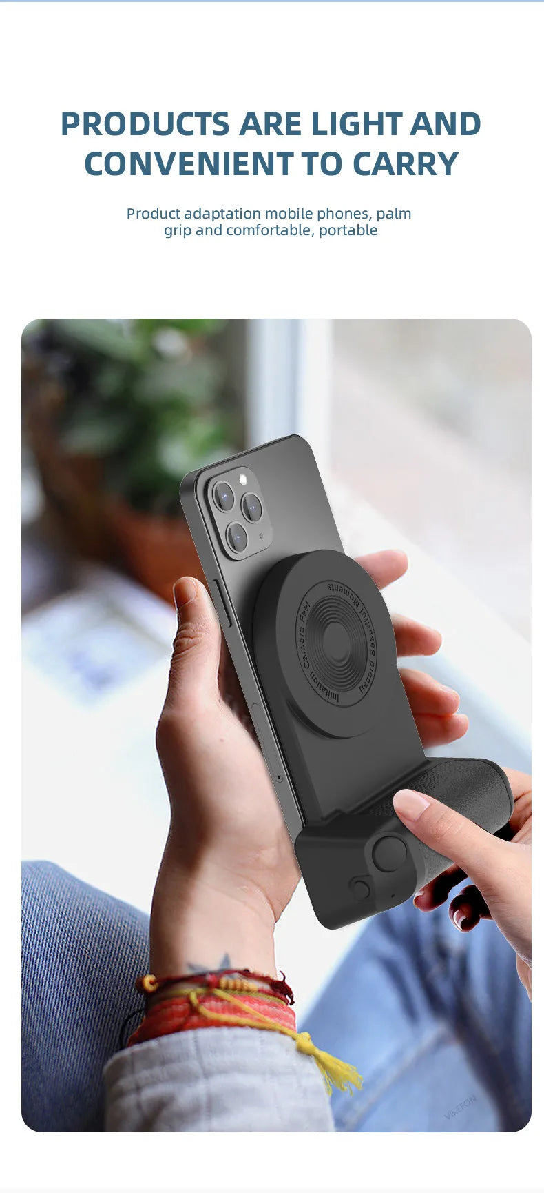 Magnetic Wireless Charger Stand Camera Handle (Bluetooth)