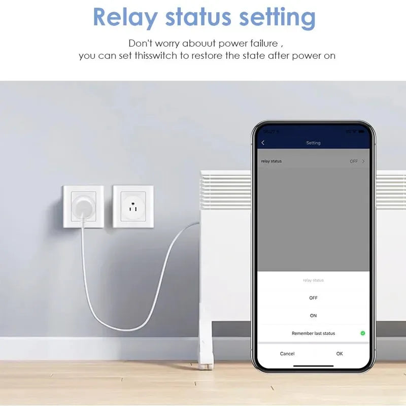 Tuya Smart WiFi Plug – US Standard 10A Wireless Outlet | Works with Alexa & Google Home | App Remote Control