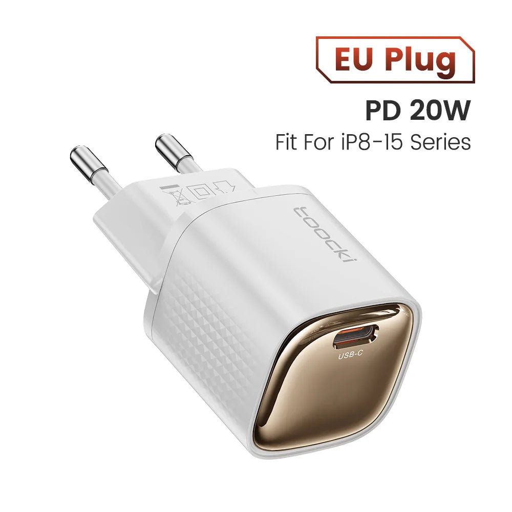 4-Toocki PD 20W USB C Charger Quick Charge QC3.0 Fast Type C Charger for iPhone 15 14 13 12 11 Pro Max iPad Portable USB C Charger
