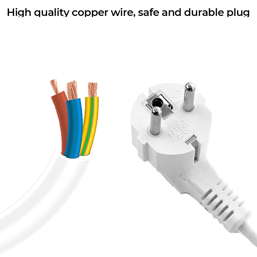 1-Tower 12 Way Outlets Socket Multi Power Strip Vertical 2.8m Extension Cord EU Plug with 4 USB Overload Protector Switch 220V 10A