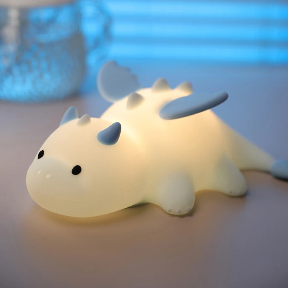 Novelty Animal Silicone Night Light Fox Rabbit Nursery Nightlight Rechargeable Timing Touch Sensor Bedside Table Lamp For Room