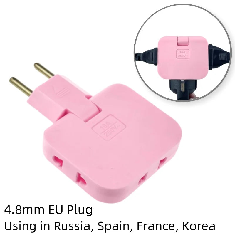 4 in 1 Wall Outlet Extension US Electrical Socket 180 Degree Plug Adapter Mexico Canada Travel Aadapter Portable Power Converter