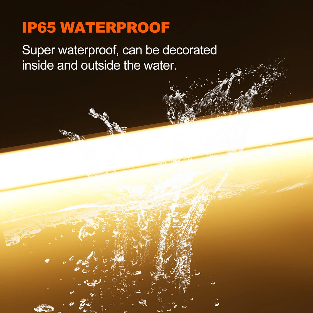 Waterproof feature demonstration with water splashes on a black background