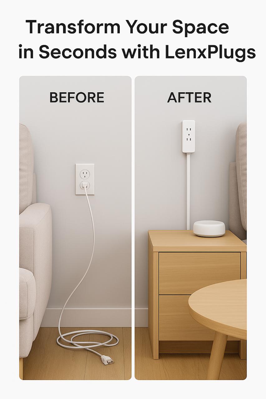 Adjustable Rotation Power Strip Extender with USB Ports and Mobile Holder for Home Office and Travel