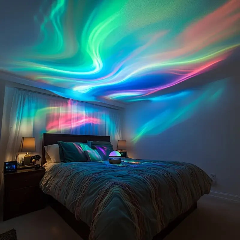 Colorful galaxy sky projector displaying stars and nebula patterns