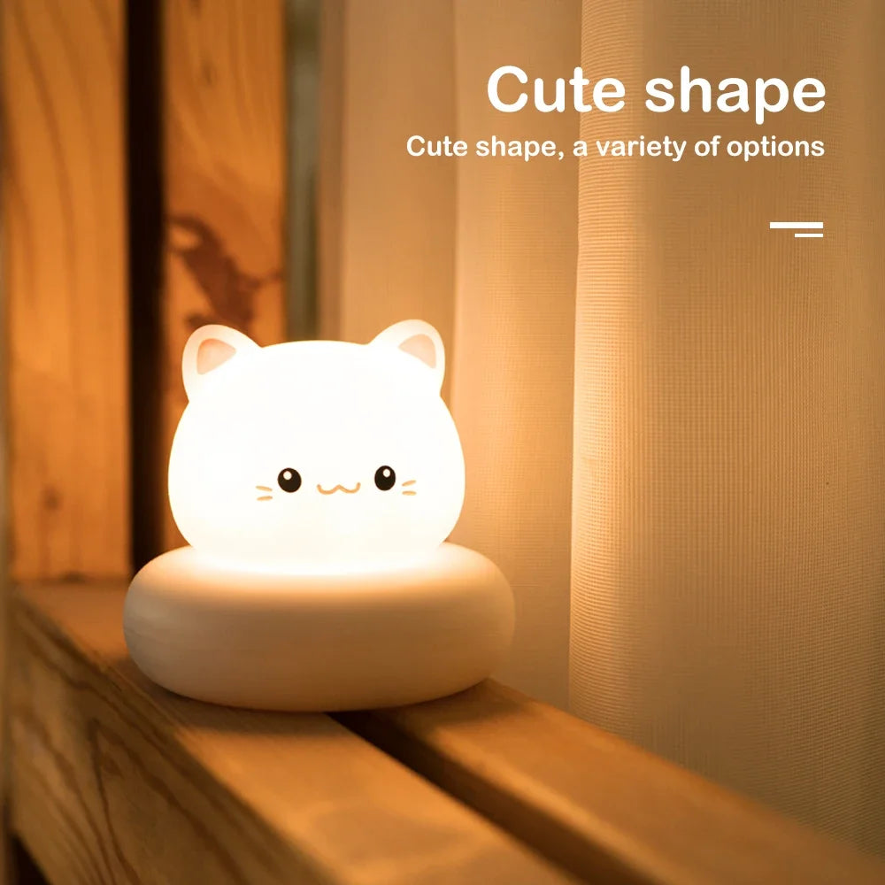 Using the Cute Animal Night Light for late-night breastfeeding, providing soft illumination