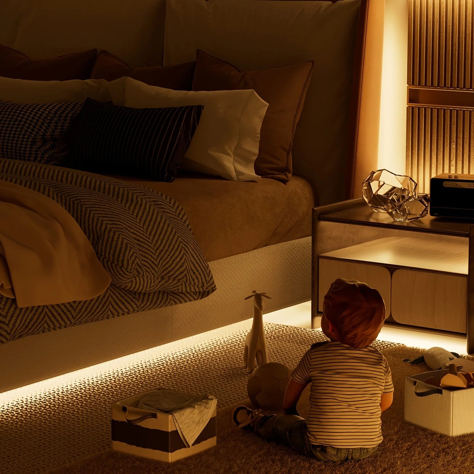 LED COB strip light with touch dimmer and USB power