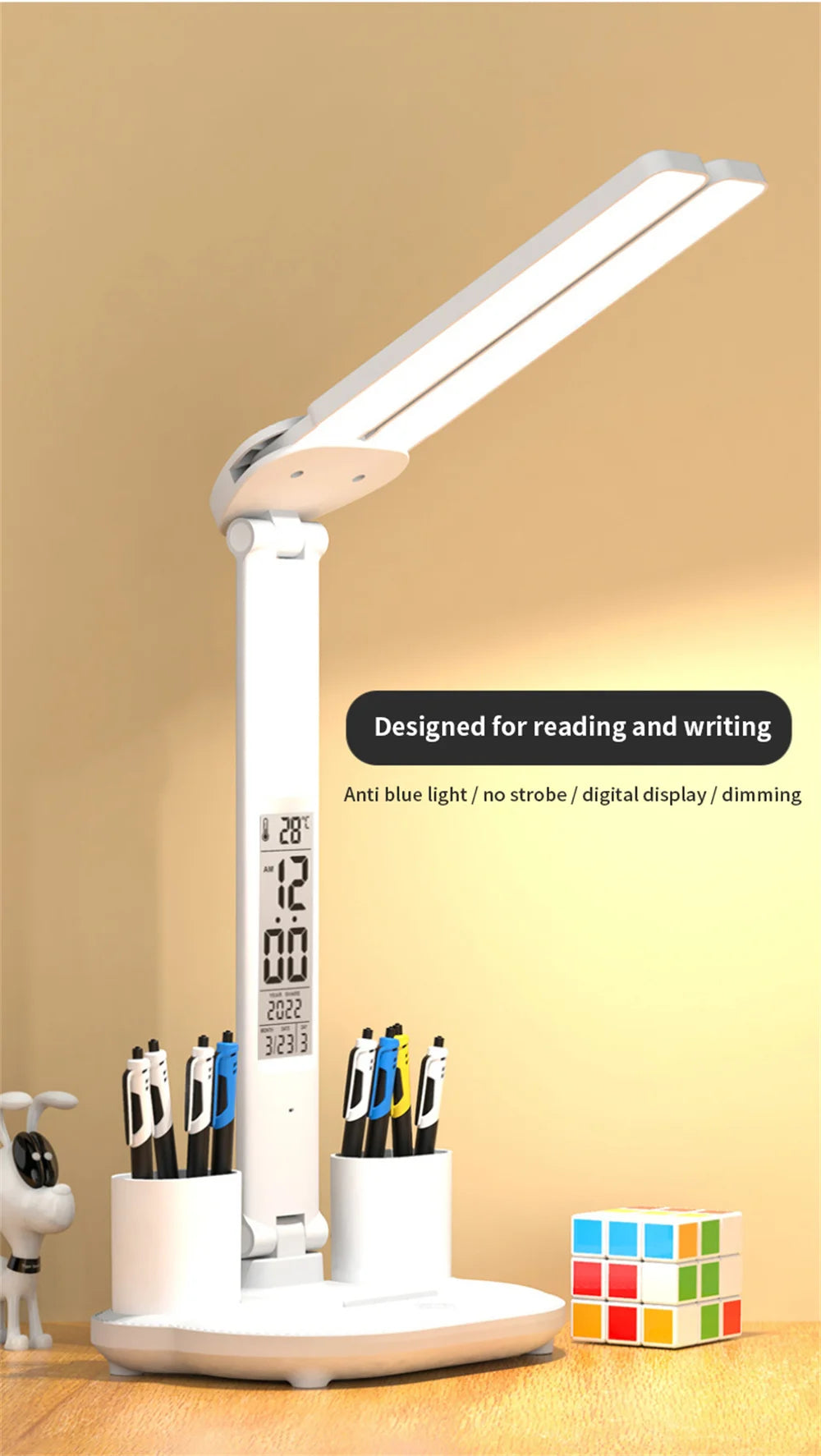 LED study lamp providing eye-friendly lighting for reading