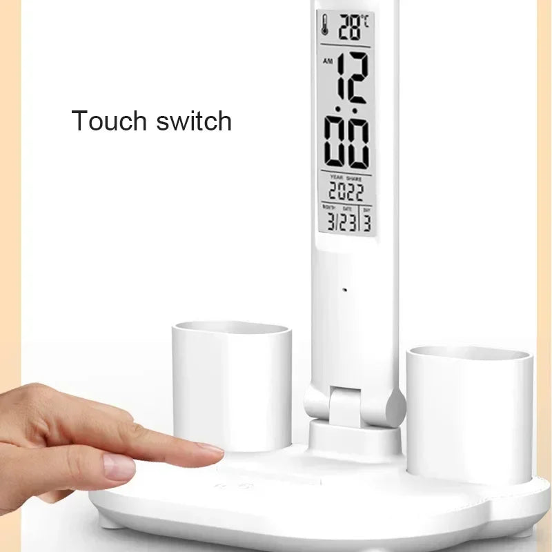 Compact folded view of LED desk lamp as night light