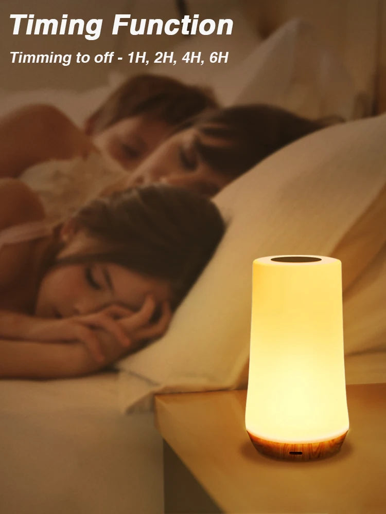 Touch dimmable LED night lamp with soft glow