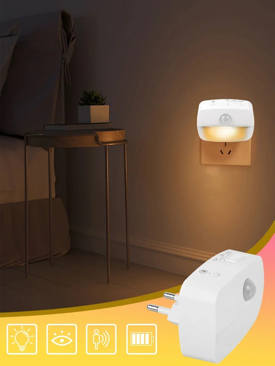 Motion Sensor LED Night Light – Main View